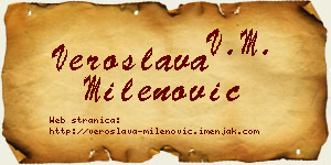 Veroslava Milenović vizit kartica